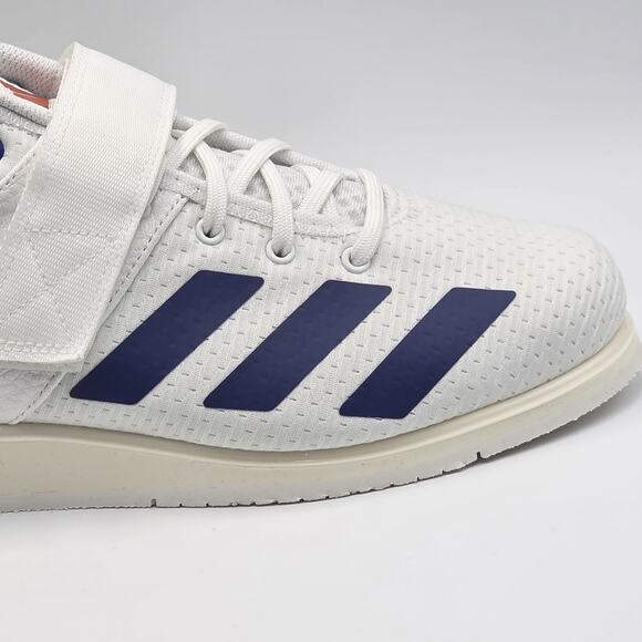 Adidas Powerlift 5 Weightlifting Shoes JP9878 White Dark Blue Mens Size 10.5 New